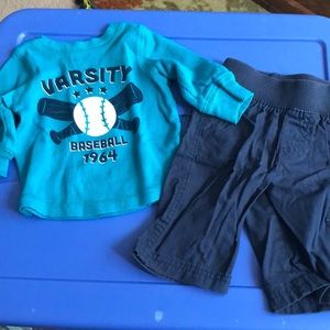 Jumping Beans (Kohls) Long Sleeve Shirt and Cargo Pants Set